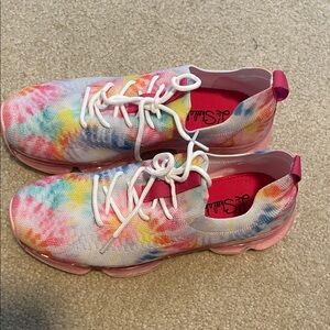 Tie-Dye Knit Slip-On Sneakers - Pink Multicolor